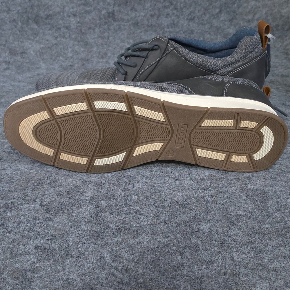 IZOD Kyler Mens Grey Knit Memory Foam Lace Up Sneakers Shoes 11 M - Picture 5 of 7